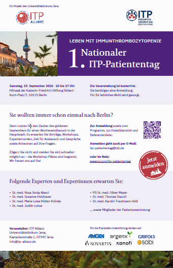 flyer erster nationaler itp patiententag